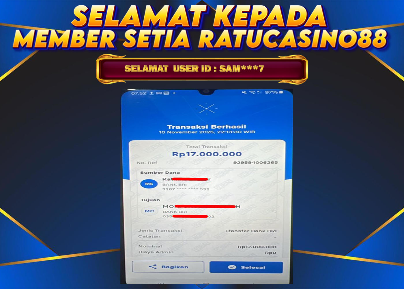 WITHDRAWAL MEMBER 118